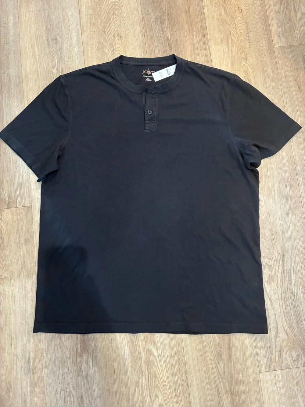 J.Crew Vintage Wash Cotton Henley Navy XL NWT Short Sleeve T-Shirt